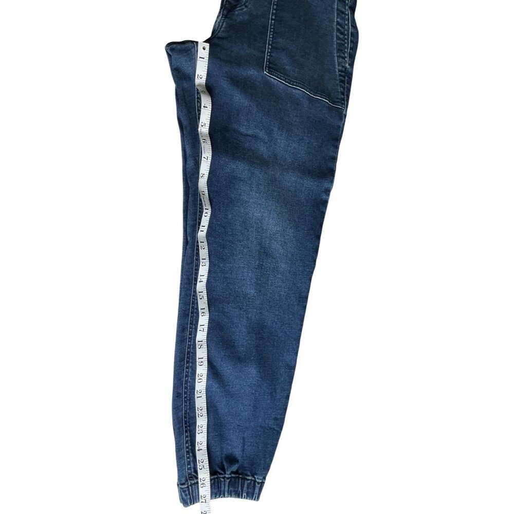 J. Crew High-Waisted Denim Joggers – Patch Pockets & Elastic Cuffs – Size 31 - Picture 3 of 8